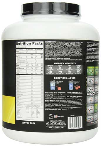 CytoSport Muscle Milk Banana Creme Nutrition Facts