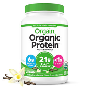 Orgain-Organic-Vegan-Protein-Powder-Vanilla-Bean-21g-Plant-Based-Protein-Gluten-Free-Dairy-Free-Lactose-Free-Soy-Free-No-Sugar-Added-Kosher - Best Protein Powder #8